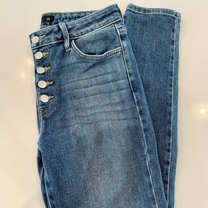 Just Black Button Front Jeans